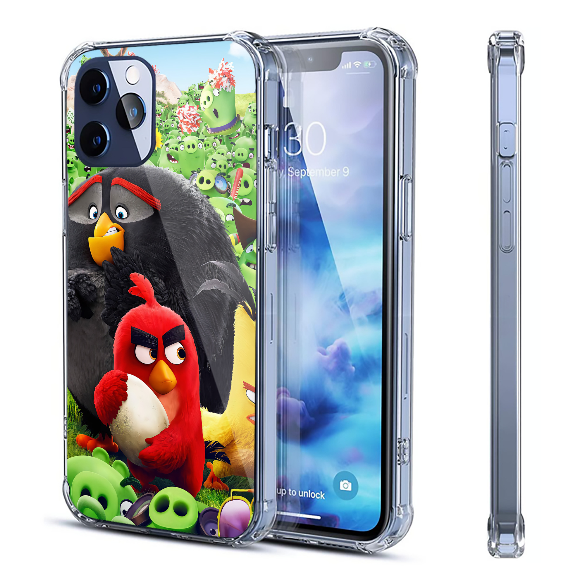 （画像用） Angry Birds アングリーバード 【iPhone 12シリーズ対応】透明スマホケース（クリアソフトケース）
